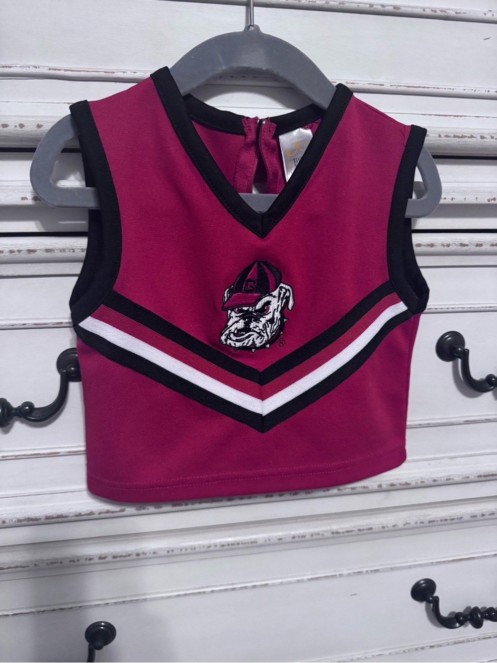 Toddler UGA Cheer Uniform - Crop Top with Skirt